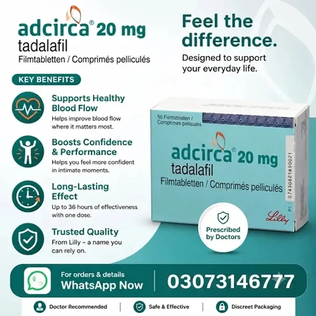 Adcirca 20mg Price In Pakistan – Powerful Tadalafil Therapy Guide