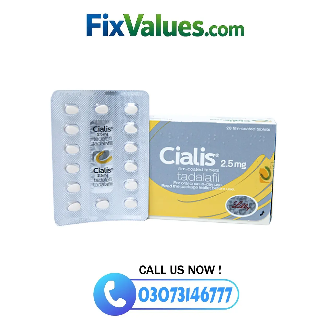 Cialis Tadalafil 2.5mg Tablet in Pakistan