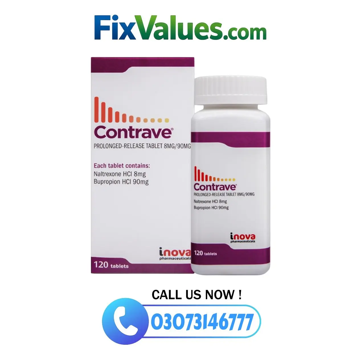 Contrave 8mg/90mg Tablets in Pakistan