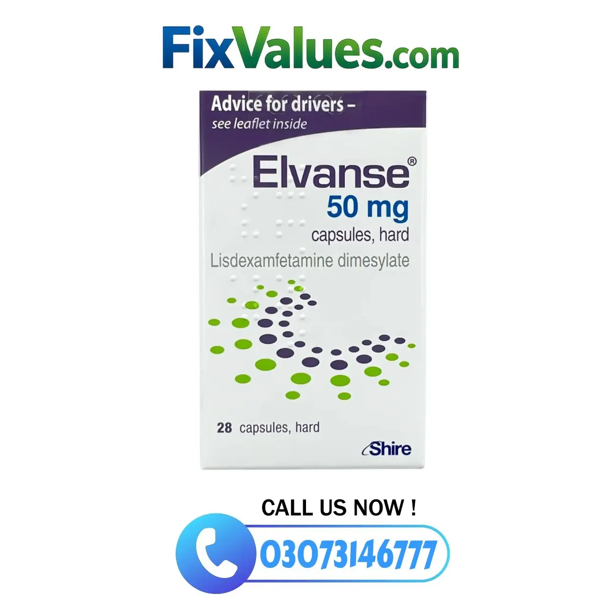 Elvanse 30mg Price In Pakistan