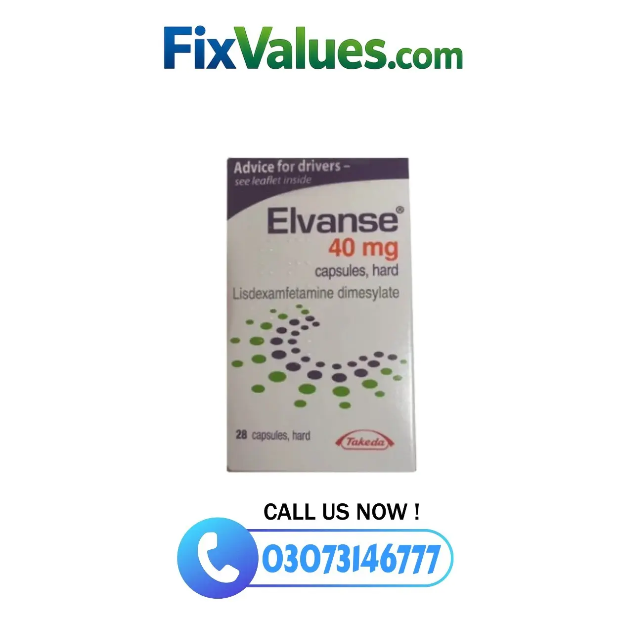 Elvanse 40mg Price in Pakistan