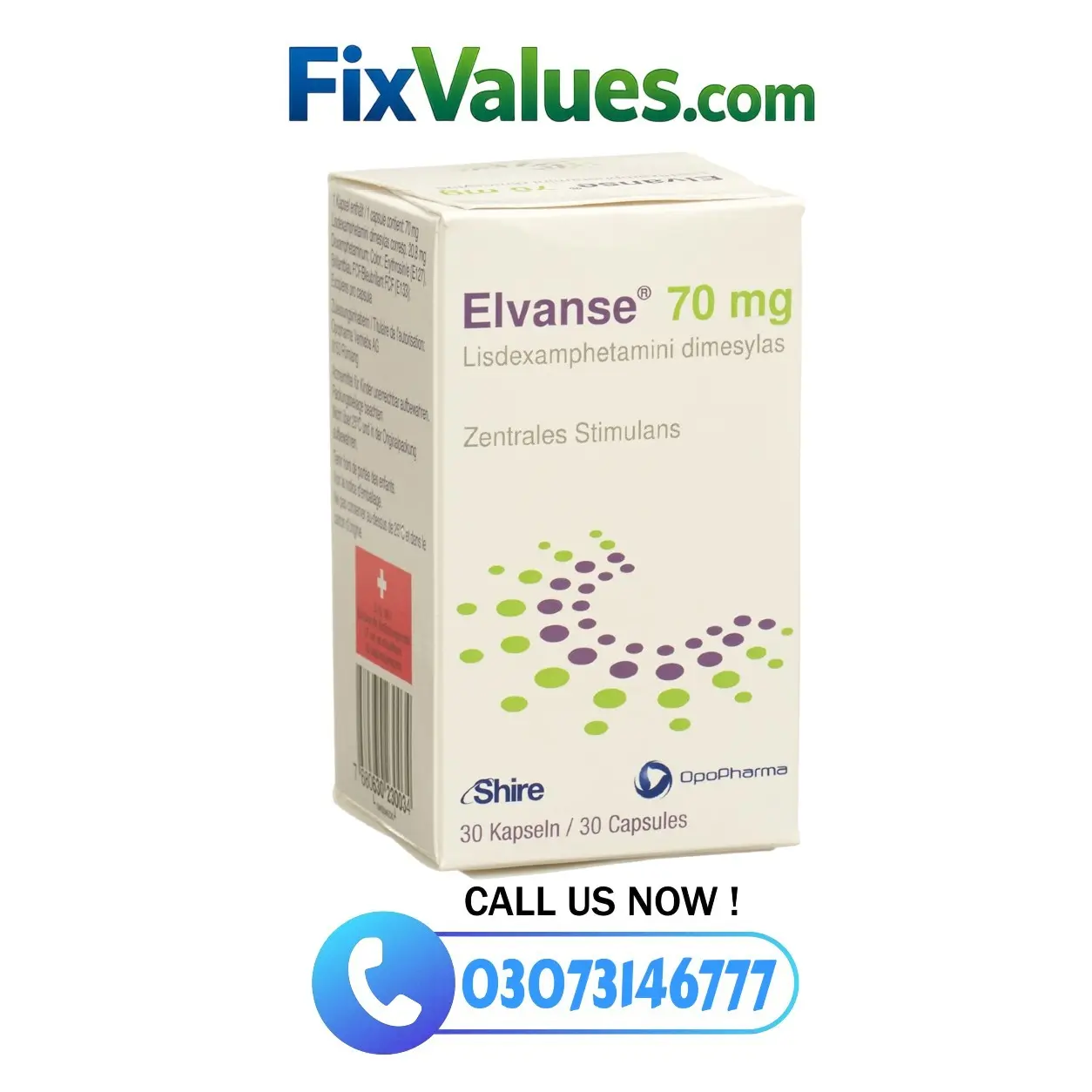 Elvanse 70mg Price in Pakistan