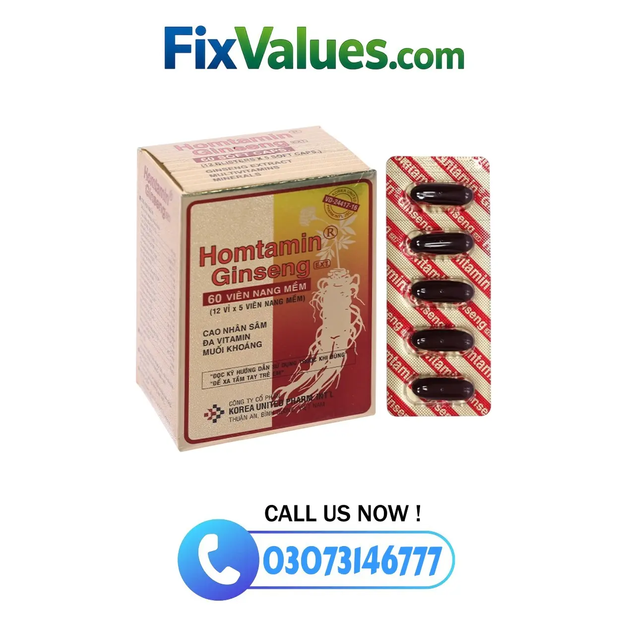 Homtamin Ginseng Capsules Price in Pakistan