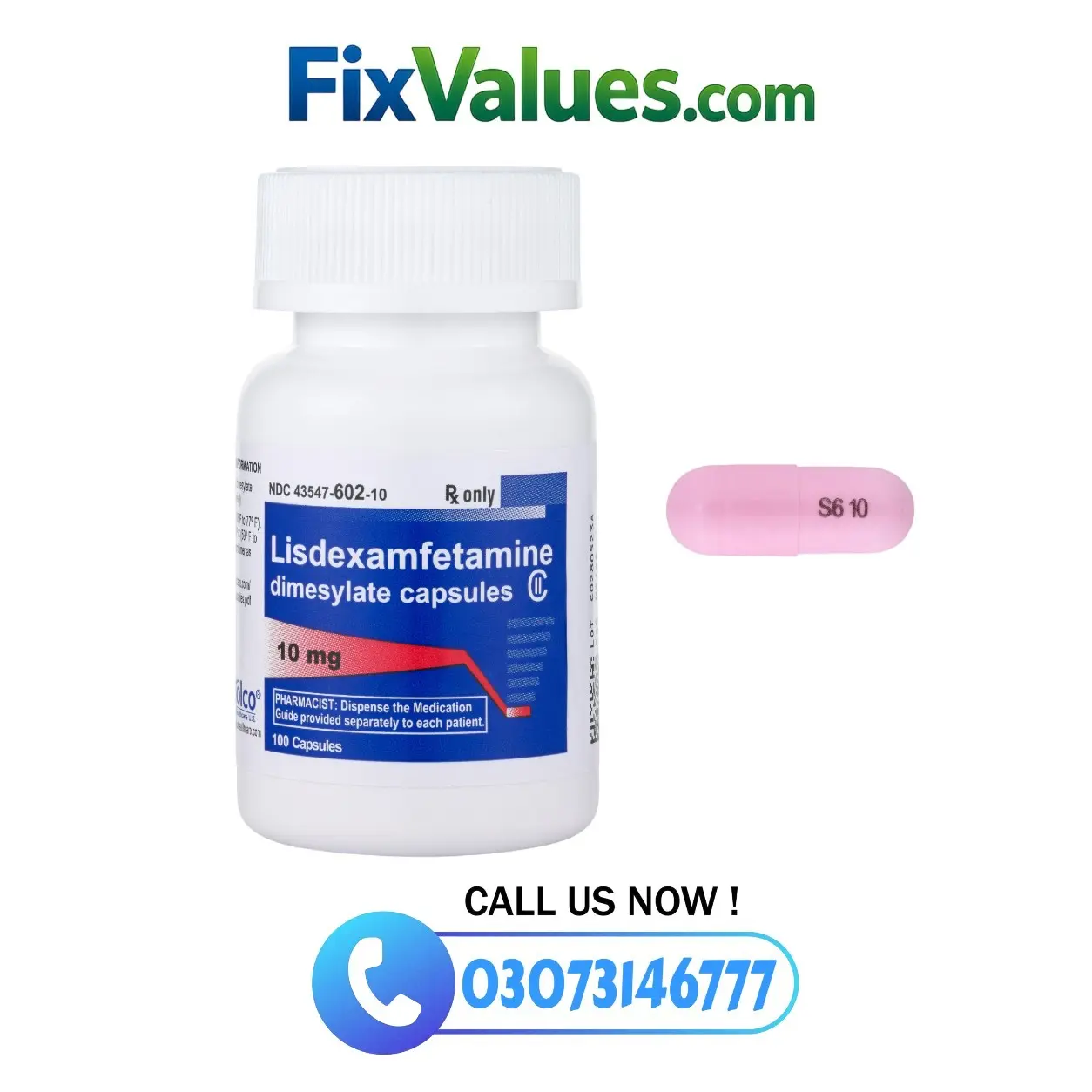 Lisdexamfetamine Tablets Price in Pakistan