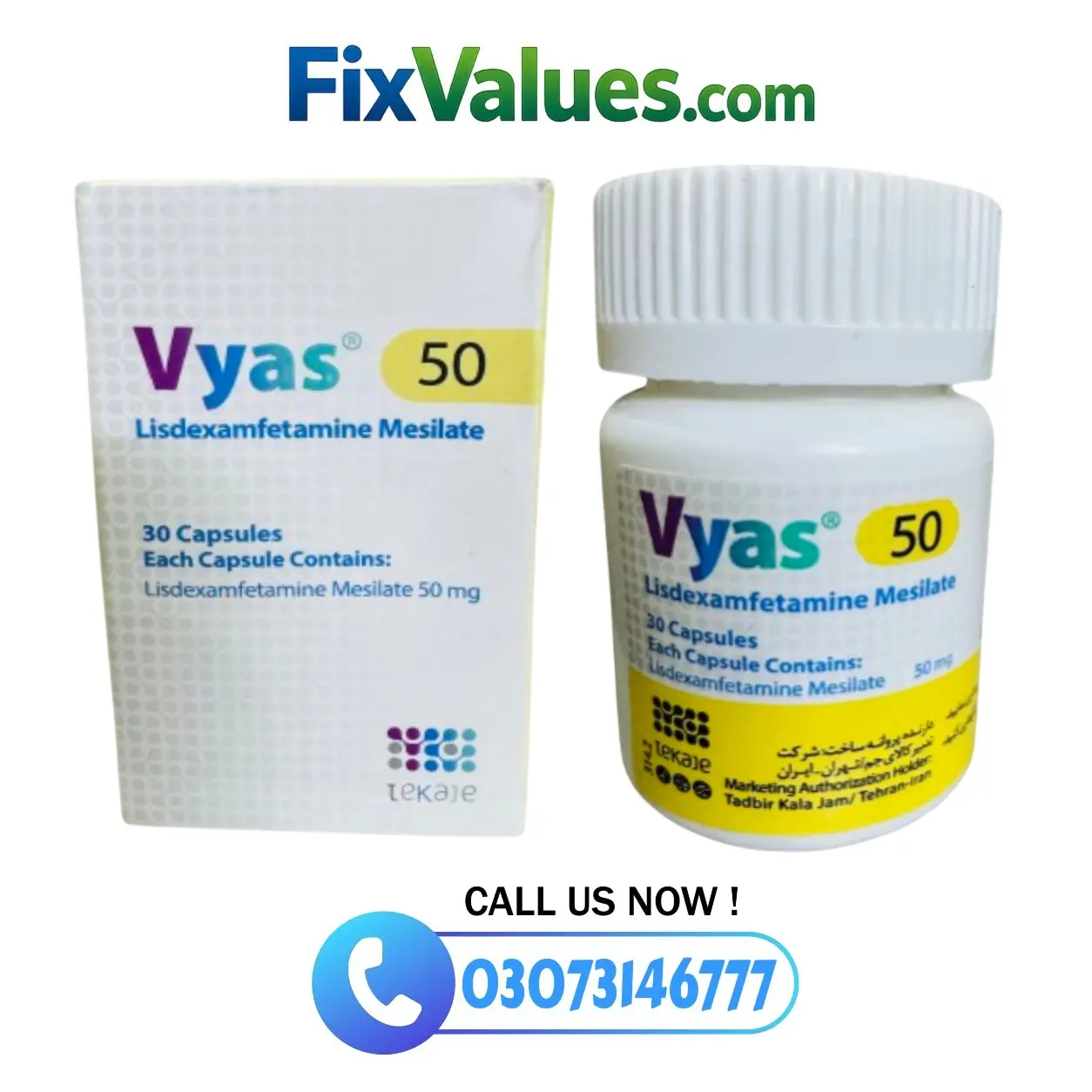 Vyvanse 50mg in Pakistan